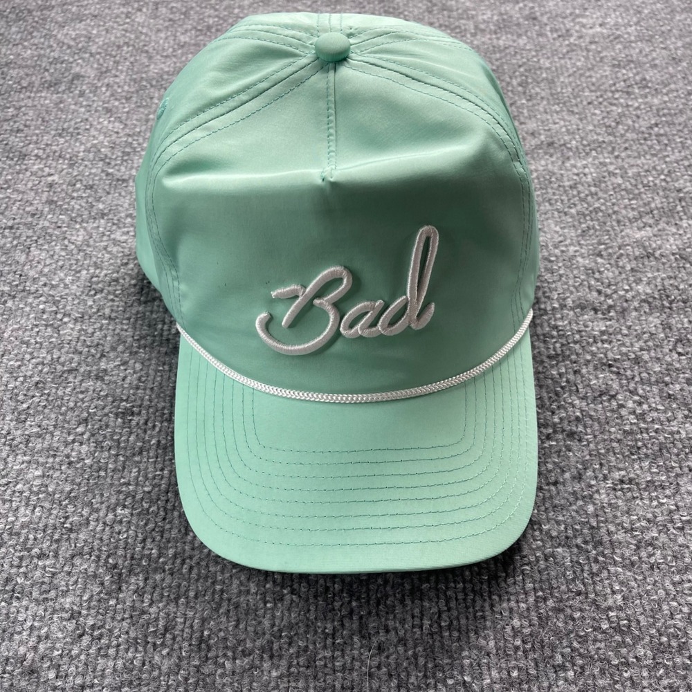 Bad Birdie Golf Hat Mint Green Rope Snapback Script Logo Performance Cap